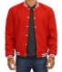 red letterman jacket for men