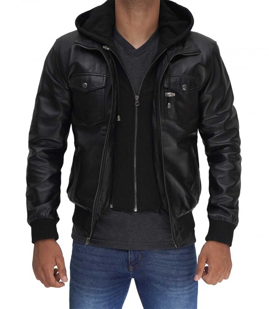 hooded style acket for men