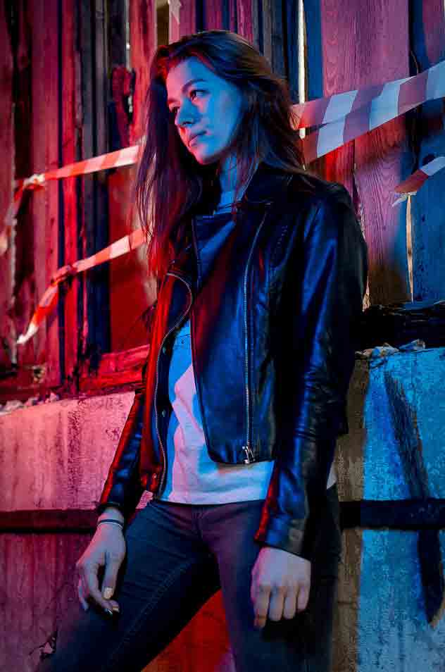 leather jacket with t-shirt