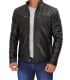 black zipper leather jacket
