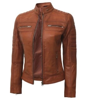 womens brown lambskin leather jacket