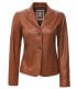 tan formal leather jacket