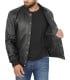 black leather bomber jacket for men