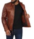quilted dark brown leather jacket