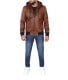 bomber style leather jacket for men