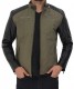 green and black leather jacket for men
