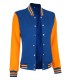 yellow and blue letter man jacket for women