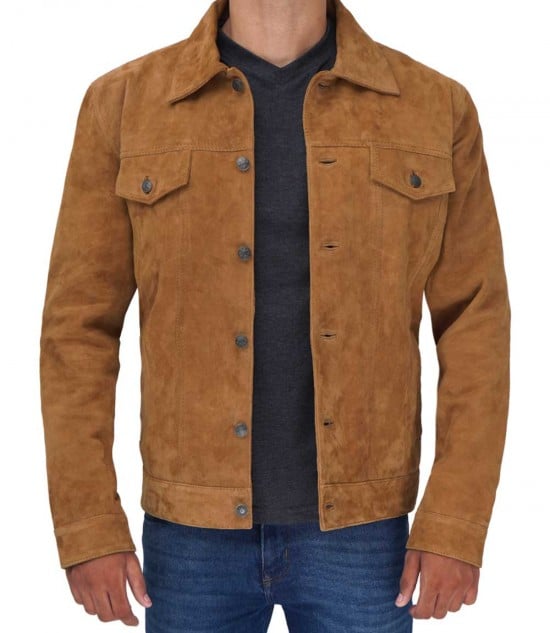 suede leather light jacket