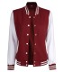 white and maroon letterman jacket