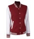 maroon and white letterman