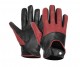 maroon leather gloves