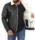 Men's Fernando White Shearling Trucker Jacket