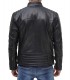 Mens black biker leather Jacket