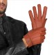 tan leather gloves