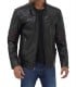 Mens cafe racer leather jacket