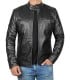 mens black jacket real lambskin leather