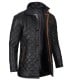 Mens quilted leather coat