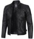 Mens black biker leather Jacket