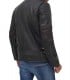 Mens leather jacket with padded shoulder