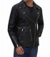 Asymmetrical Black Leather Jacket