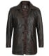 Dark Brown Leather Overcoat