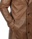 brown leather car coat for men