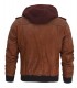 brown bomber leather jacket for men