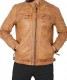 camel brown leather jacket