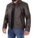Mens Collar Style Leather Jacket