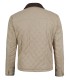 Mens Light Beige Four Pocket Leather Jacket