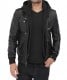 Hooded leather jacket