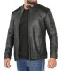 mens black leather cafe racer jacket