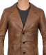 mens real leather coat jacket