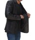 Mens Black Leather Blazer