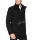 zipper wool coat