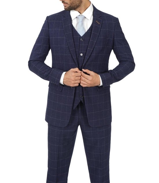 Mens Tweed Check Suit