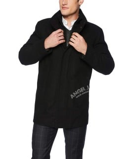 wool coat with zipper