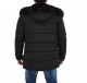 puffer long coat with hood for men