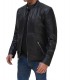 mens black leather jacket