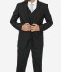 Mens Shelby Three Piece Black Pinstripe Gangster  suit