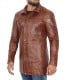 Men Bristol Cognac Leather Coat