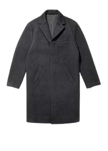 Black Wool coat for men