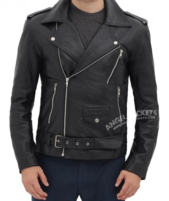 asymmetrical leather jacket