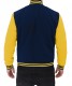 yellow and Navy letterman jacket