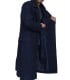mens blue wool trench coat