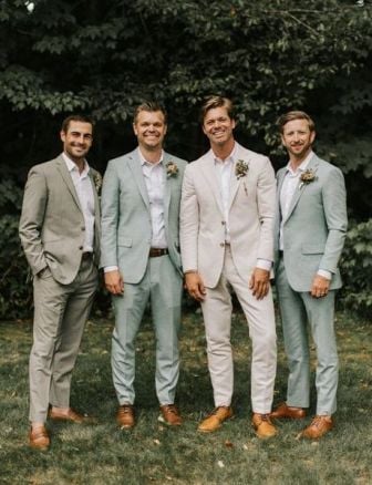 Light Color Mens Suit for wedding