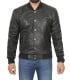 Portwood Bomber Style Snuff Black Leather Jacket