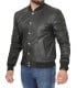 Portwood Bomber Style Snuff Leather Jacket Black