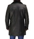 leather shearling black coat
