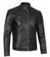 Men quilted leather jacket